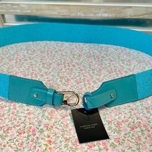 MARTINA MORI Pin Hole Genuine Leather Belt Made in Italy